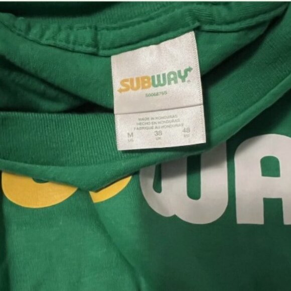 NEW SUBWAY Sandwiches Logo Crew Neck Shortsleeve Tee T-shirt Unisex Medium - Picture 4 of 4